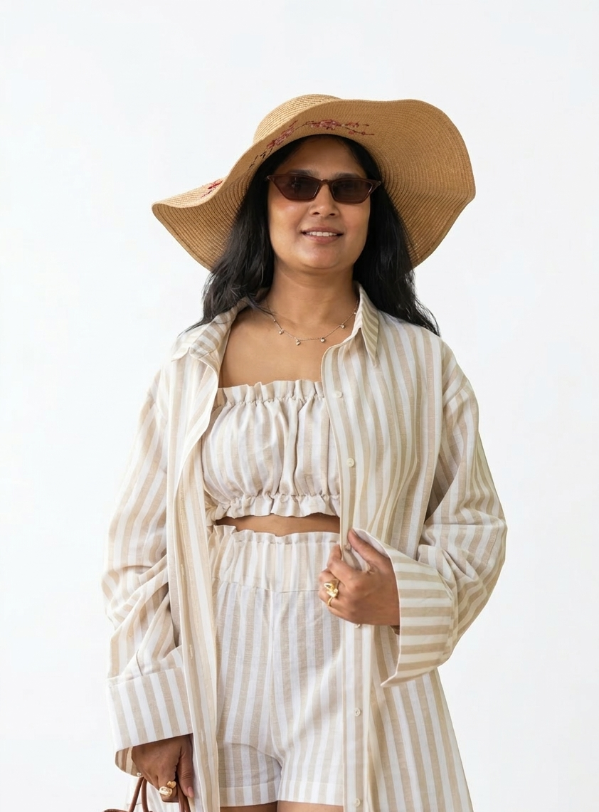 Conjunto coordinado de tres piezas Espresso