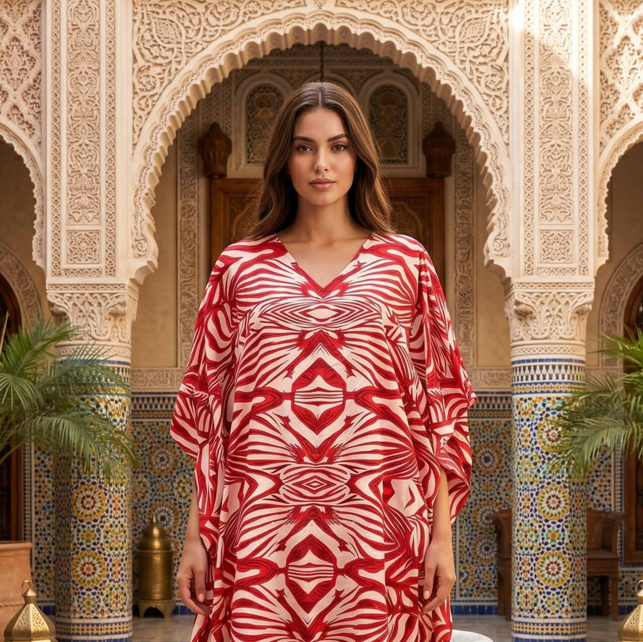 White Red Print