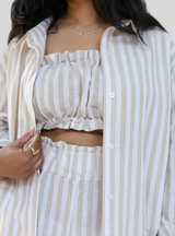 Conjunto coordinado de tres piezas Espresso