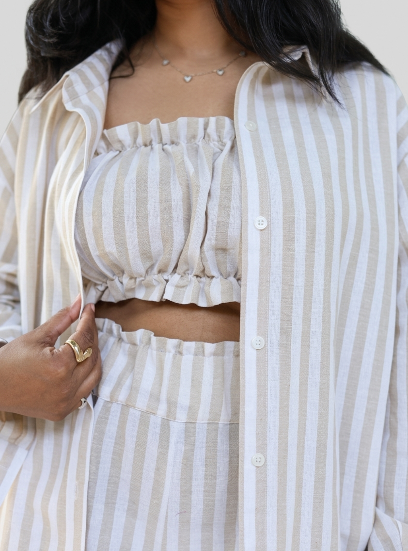 Conjunto coordinado de tres piezas Espresso