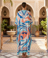 Blue white print