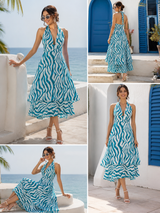 Ocean Breeze Halter Dress 🌊💚✨