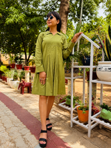 🍃 Olive Muse Dress