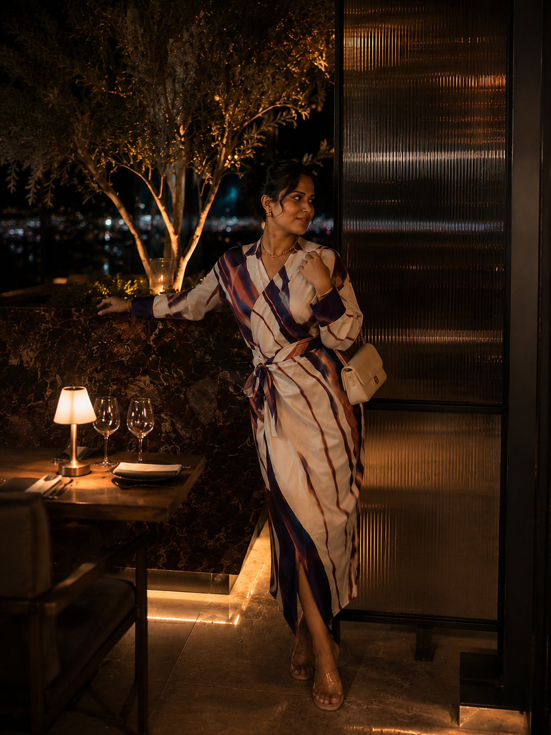 🌙 Starlit Wine Evening Dress