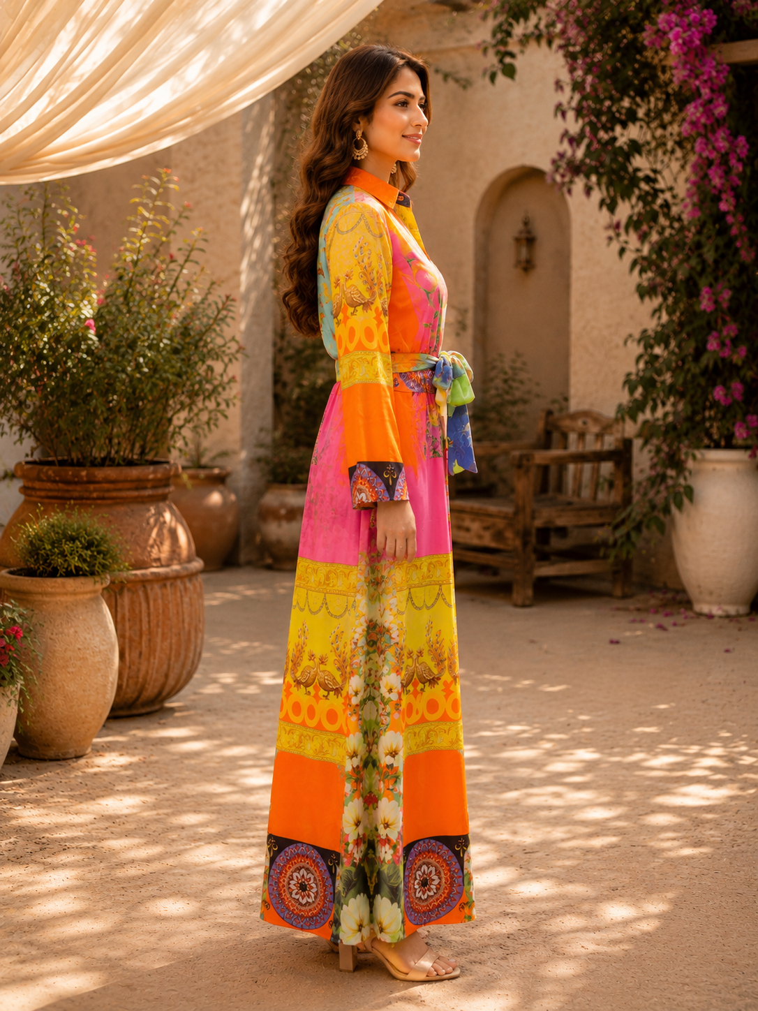 Peacock Bloom Dress