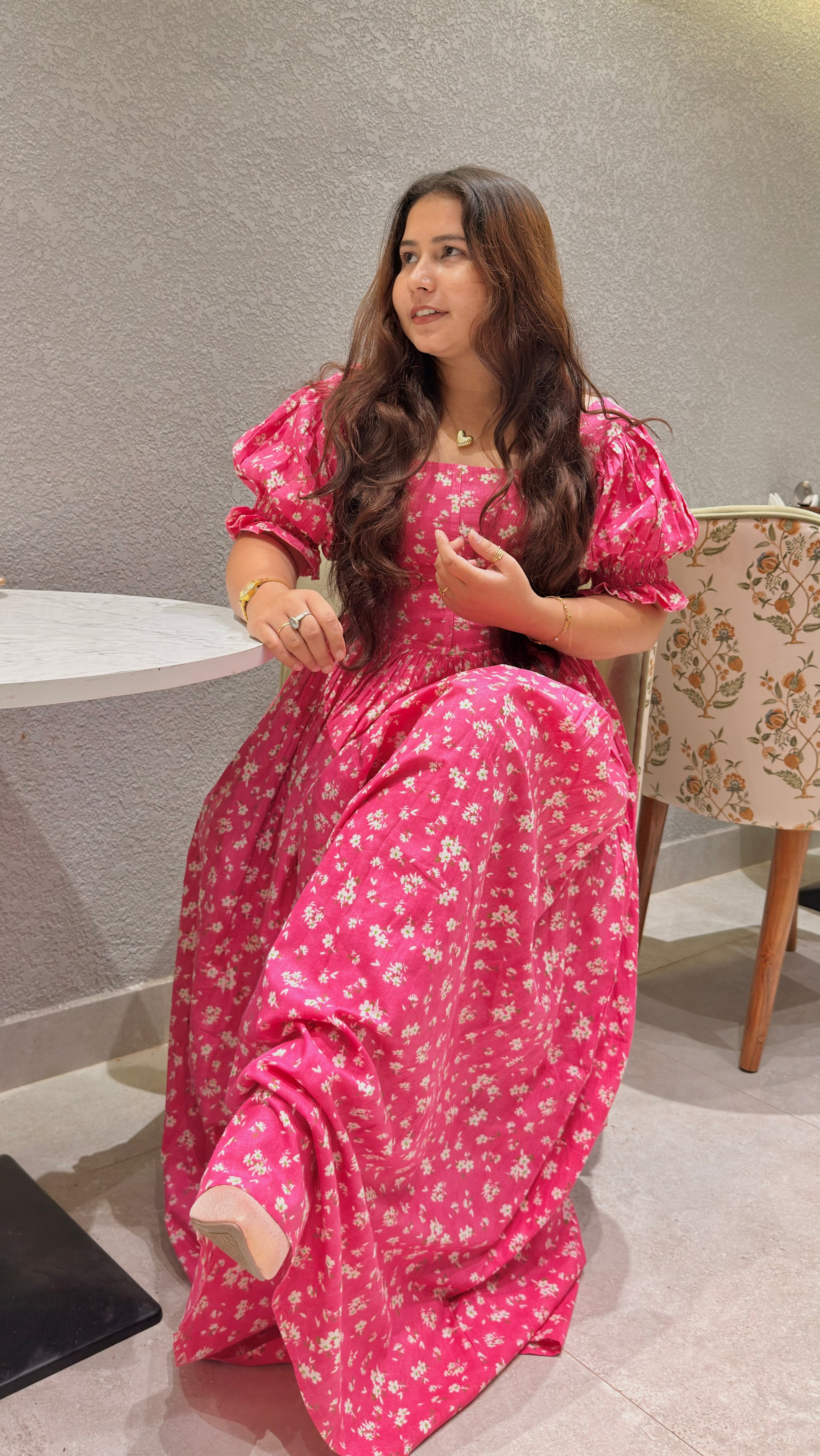 Pink Blossom Floral Maxi Dress 🌸