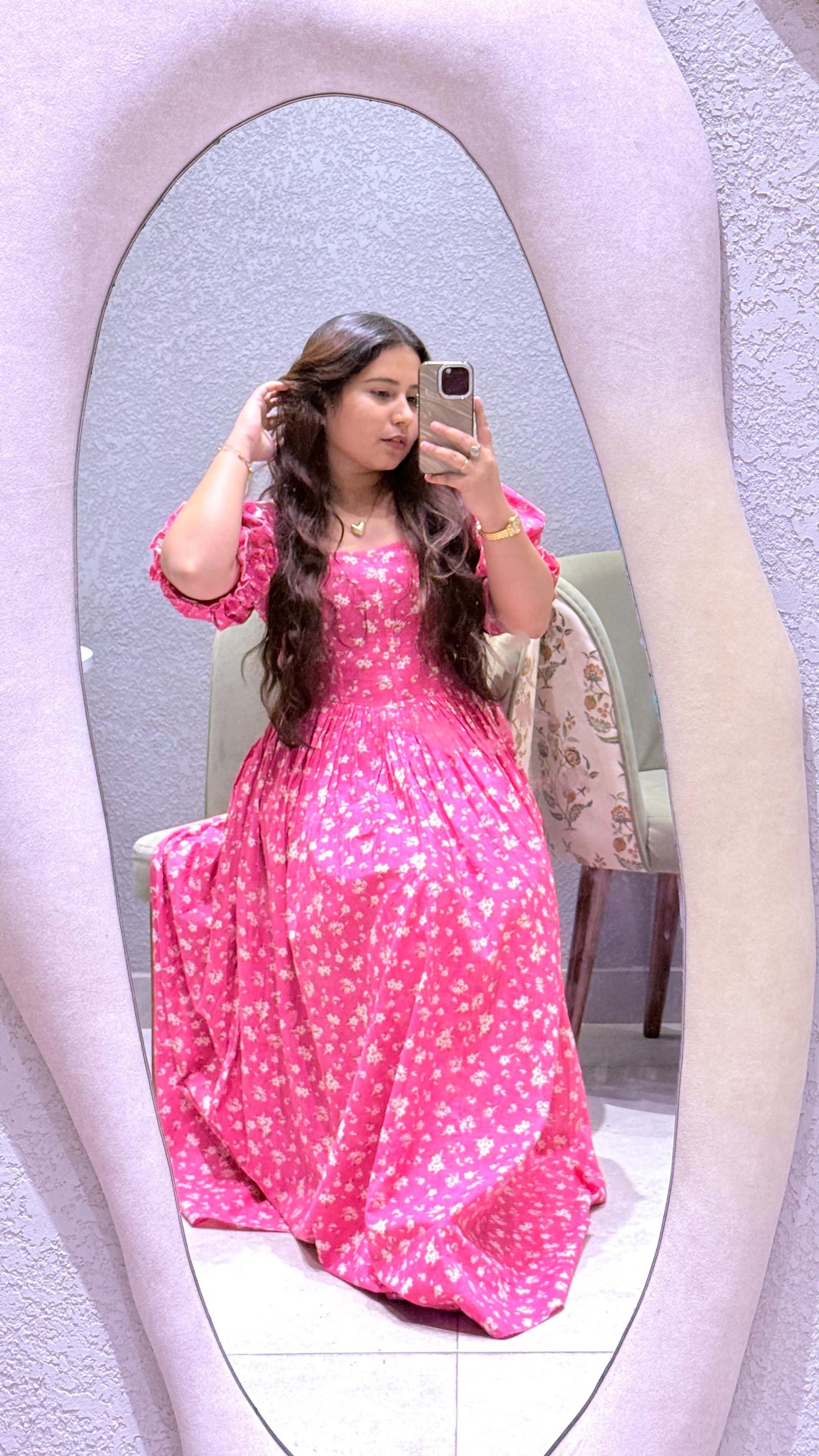Pink Blossom Floral Maxi Dress 🌸
