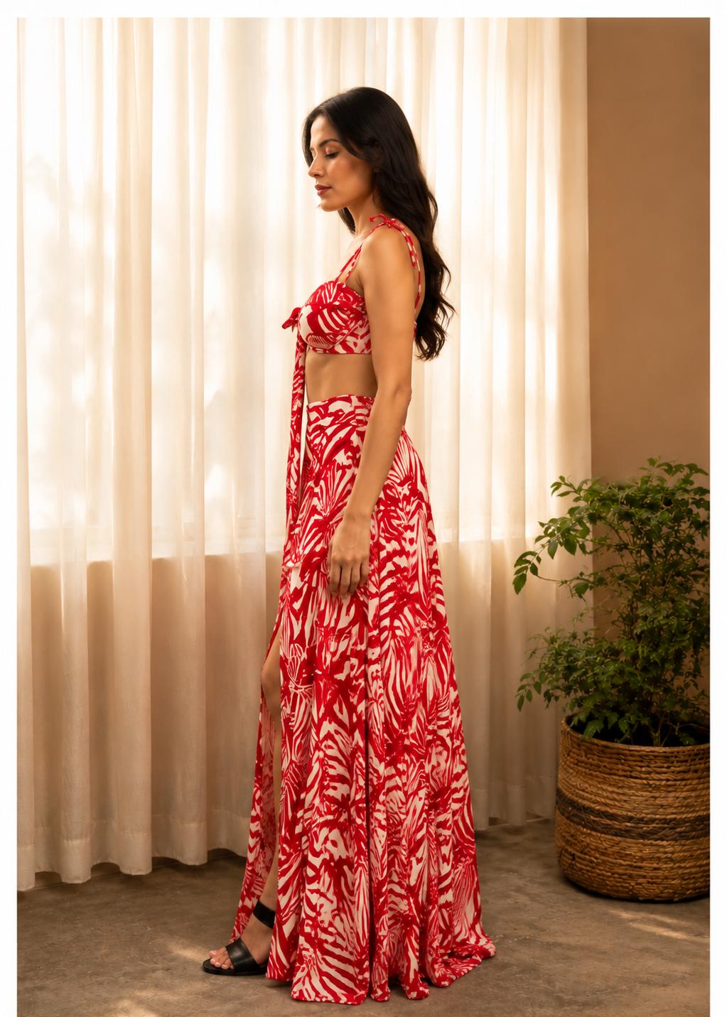 Red Tribal Flow Co-ord ❤️