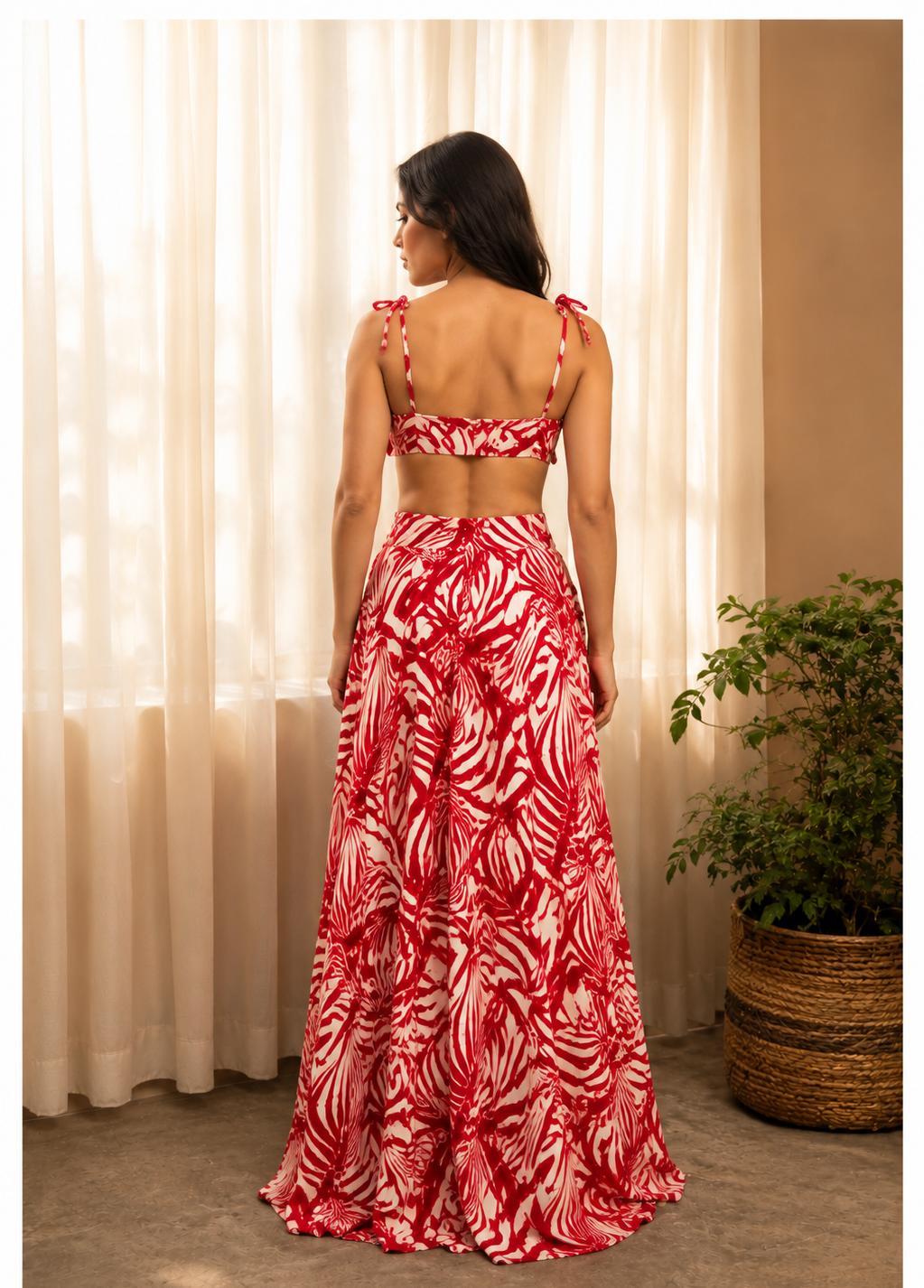 Red Tribal Flow Co-ord ❤️